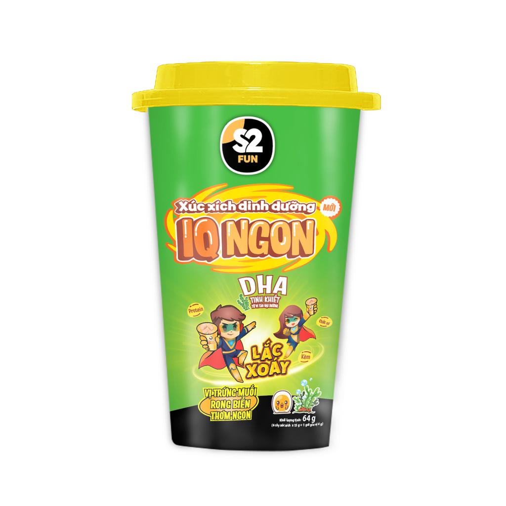 XÚC XÍCH S2 FUN IQ NGON LẮC XOÁY VỊ TRỨNG MUỐI RONG BIỂN