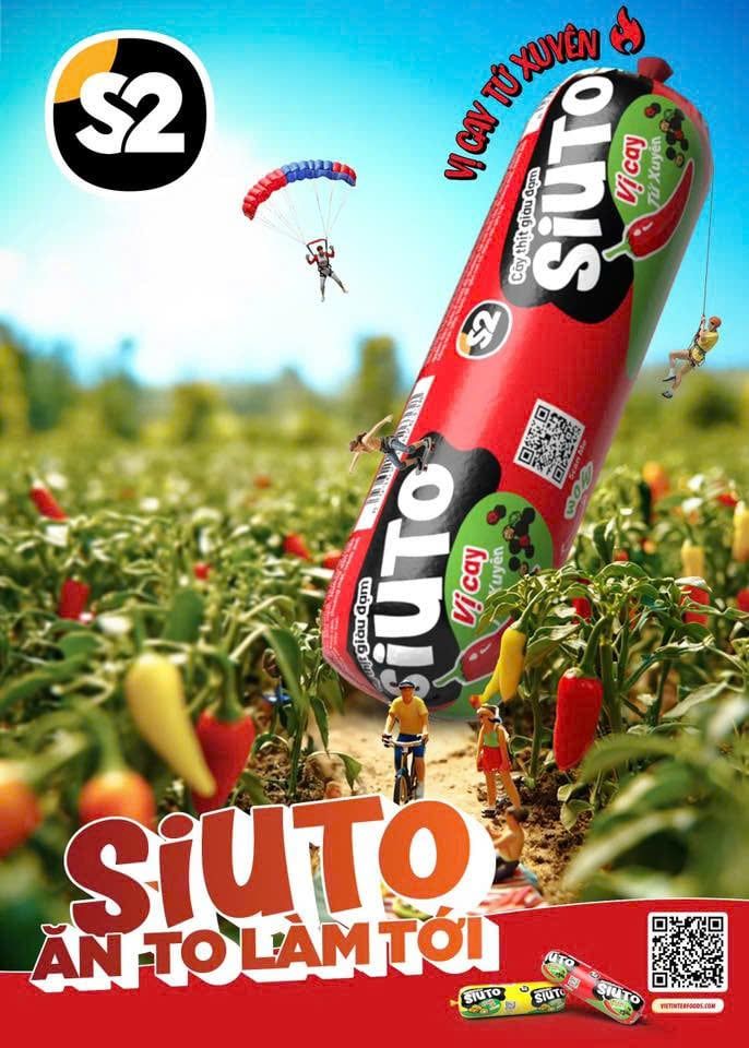 CÂY THỊT GIÀU ĐẠM S2 SIUTO VỊ CAY TỨ XUYÊN 85GR