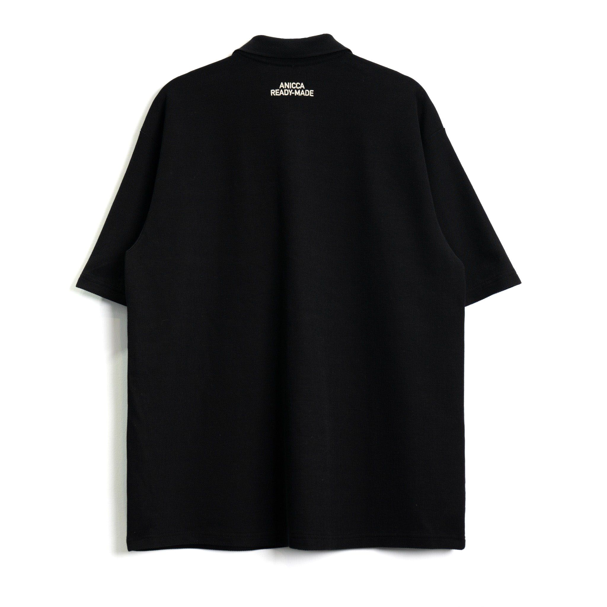PIQUE POLO POCKET SHIRT - BLACK