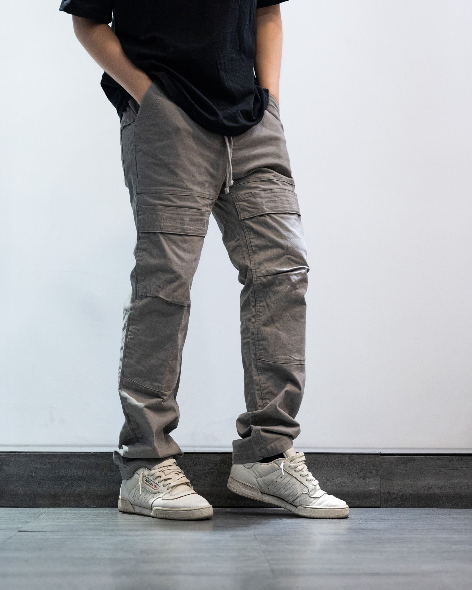 LOOSE HYBRID CARGO PANTS - SUVA GREY
