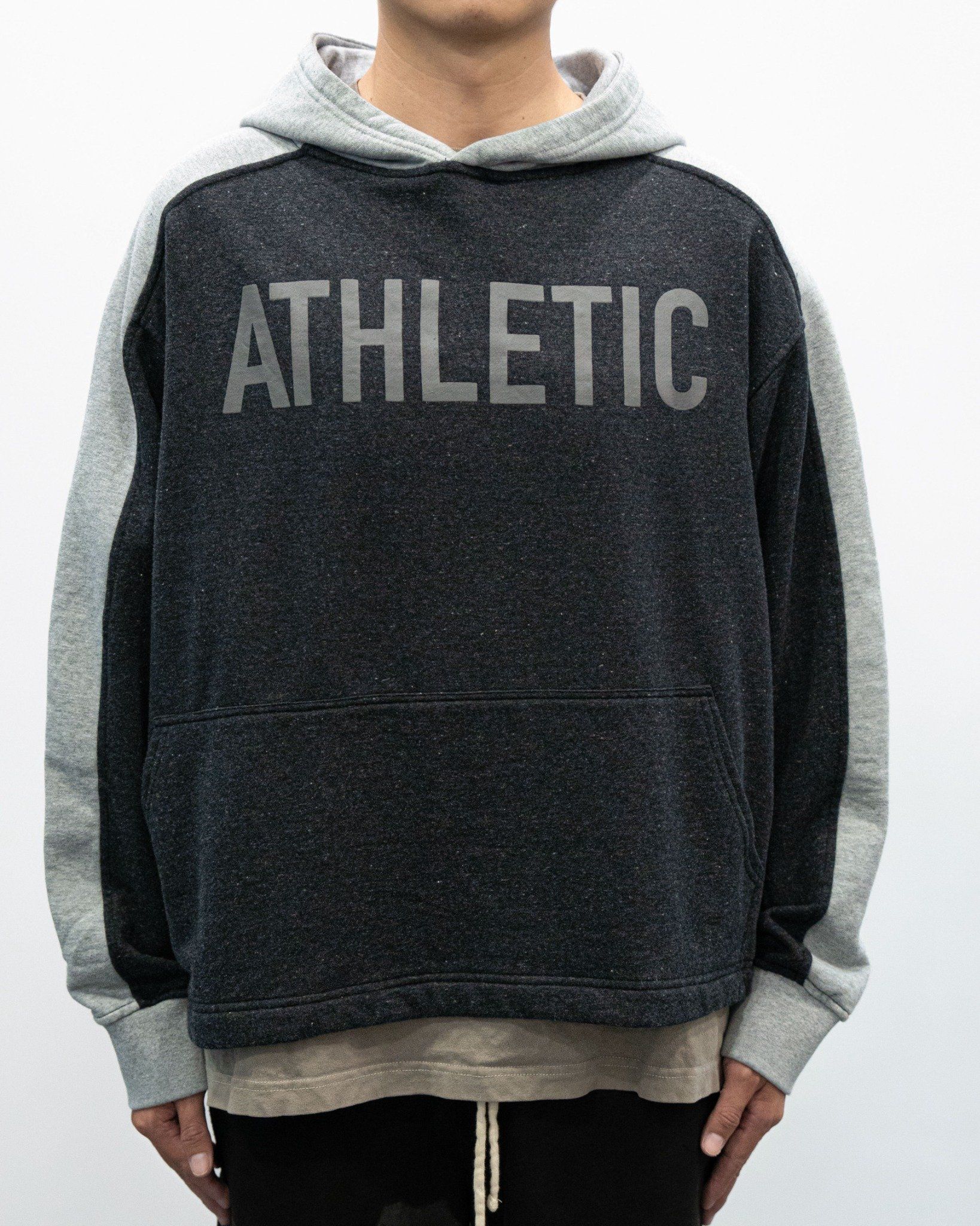 VINTAGE ATHLETIC HOODIE - MIXED GREY