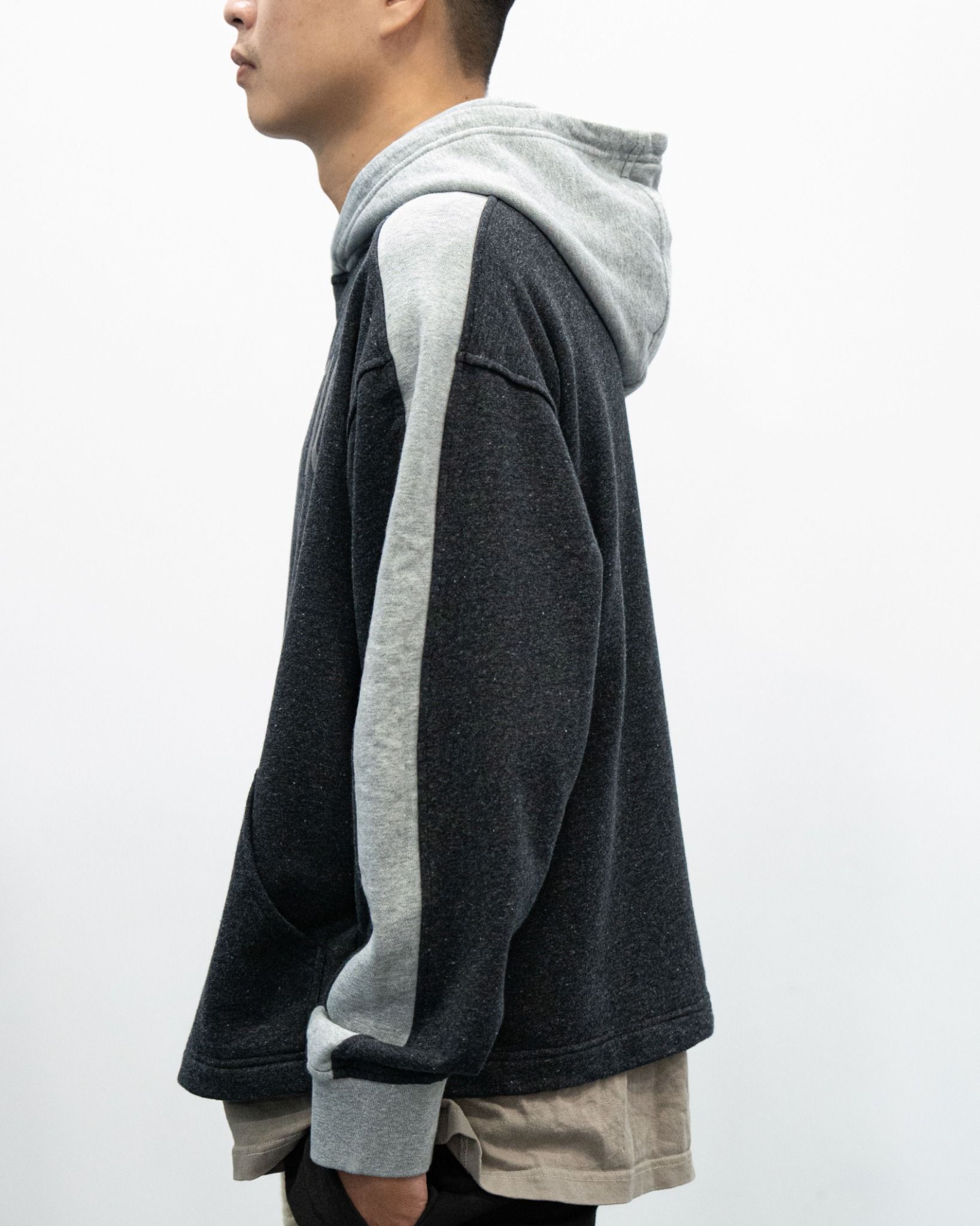 VINTAGE ATHLETIC HOODIE - MIXED GREY