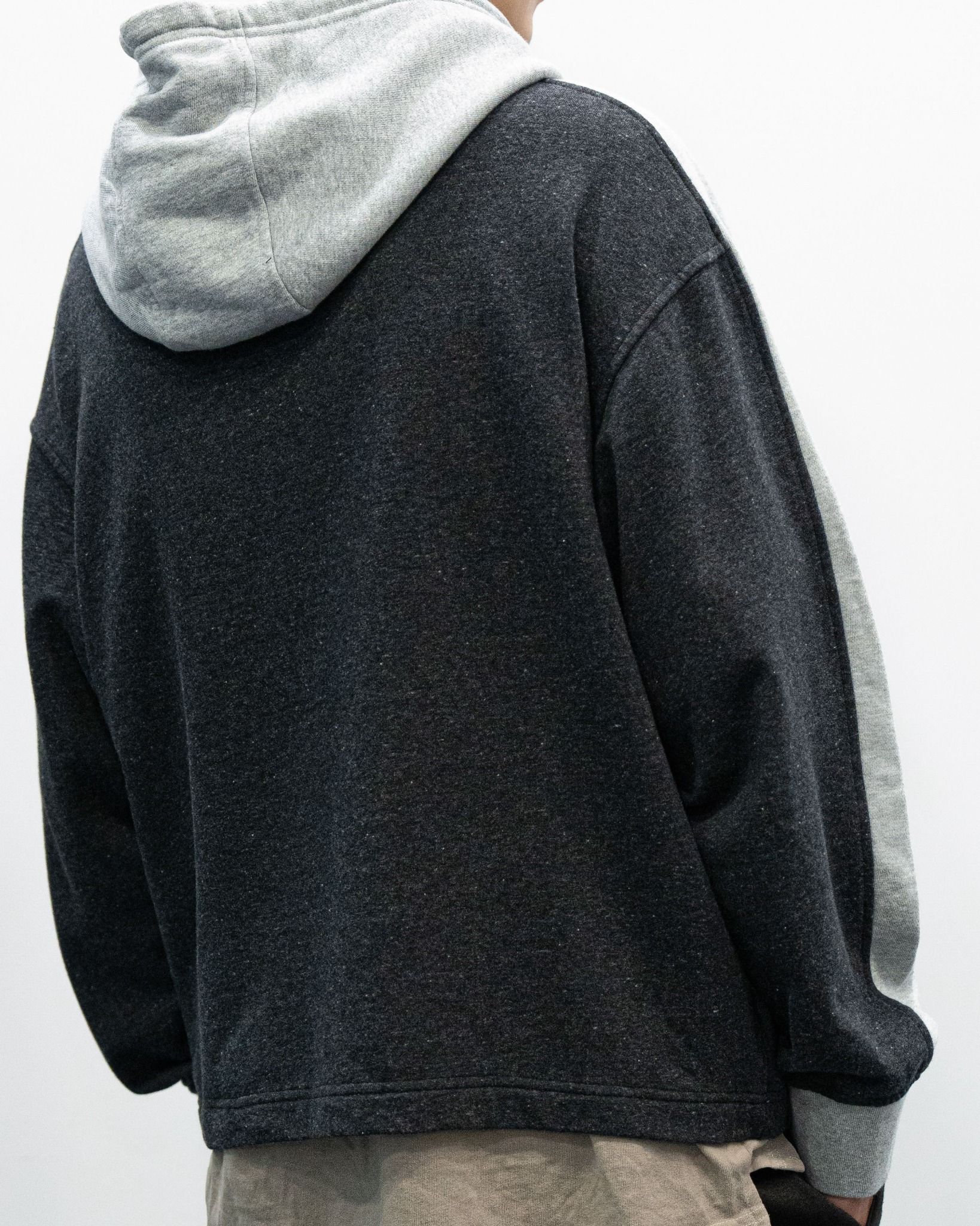 VINTAGE ATHLETIC HOODIE - MIXED GREY