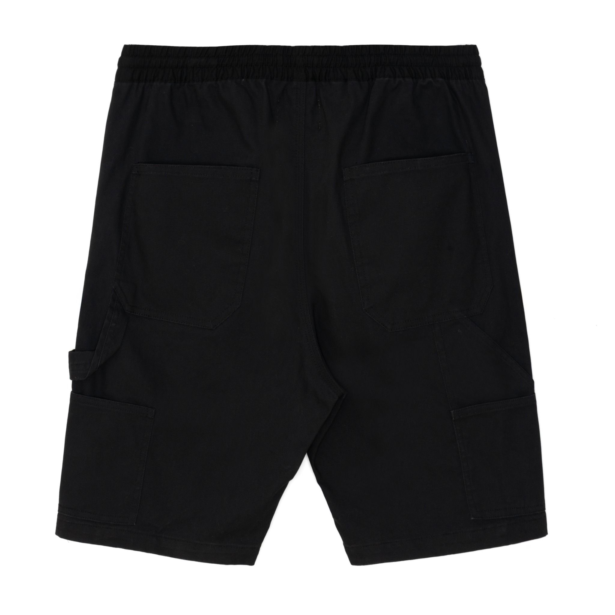 DRAWSTRING WORK SHORTS - BLACK