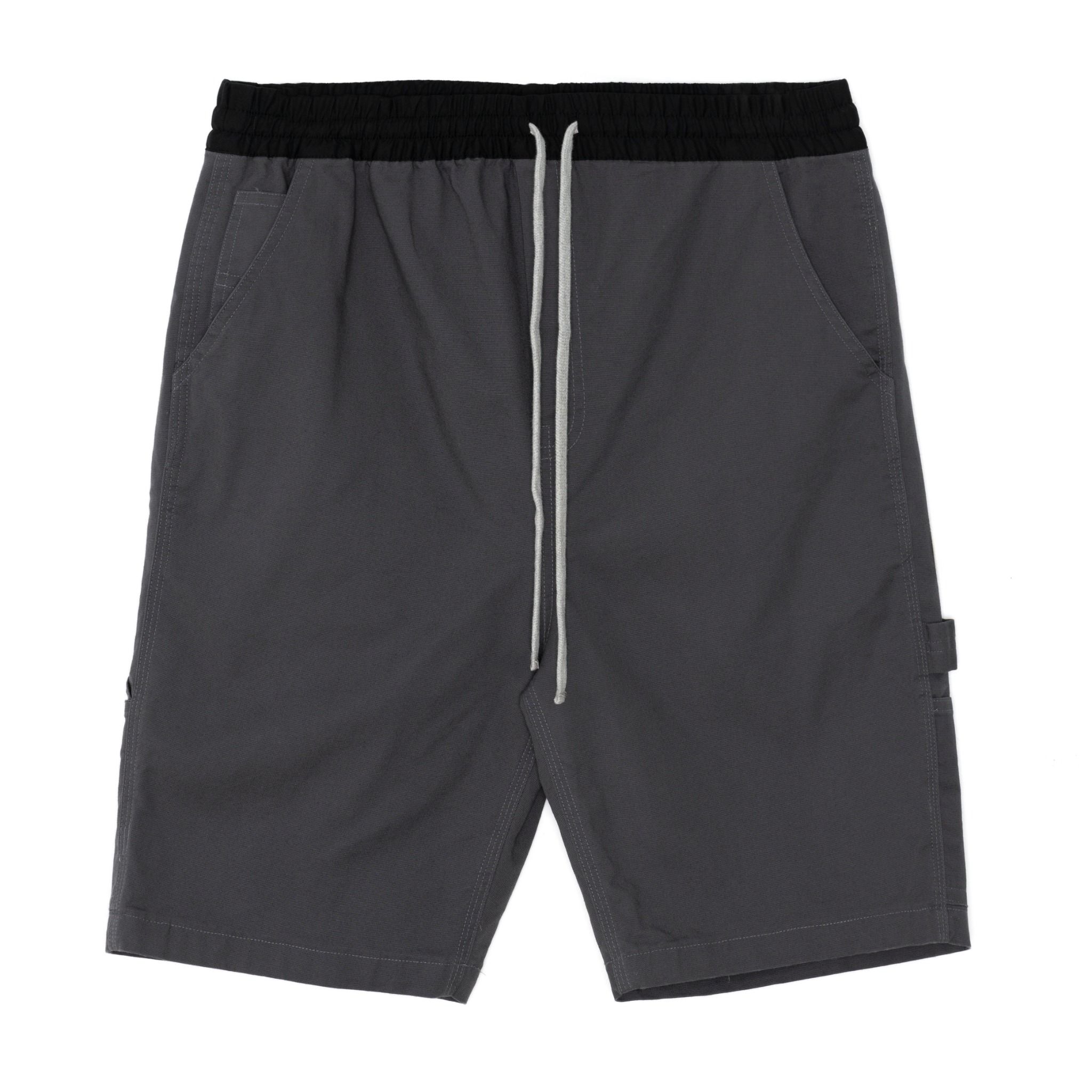 DRAWSTRING WORK SHORTS - DARK GREY