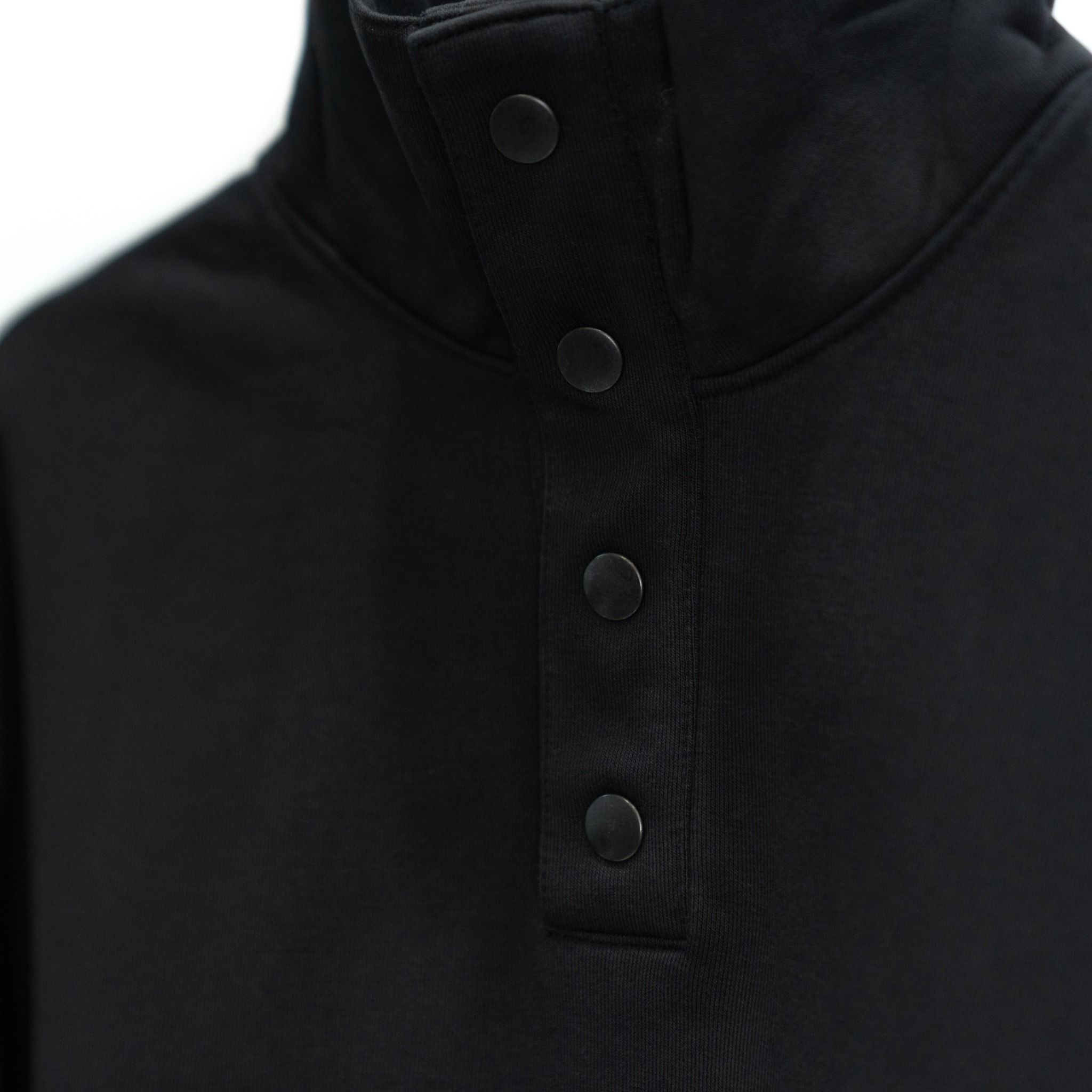HENLEY SWEATER - BLACK