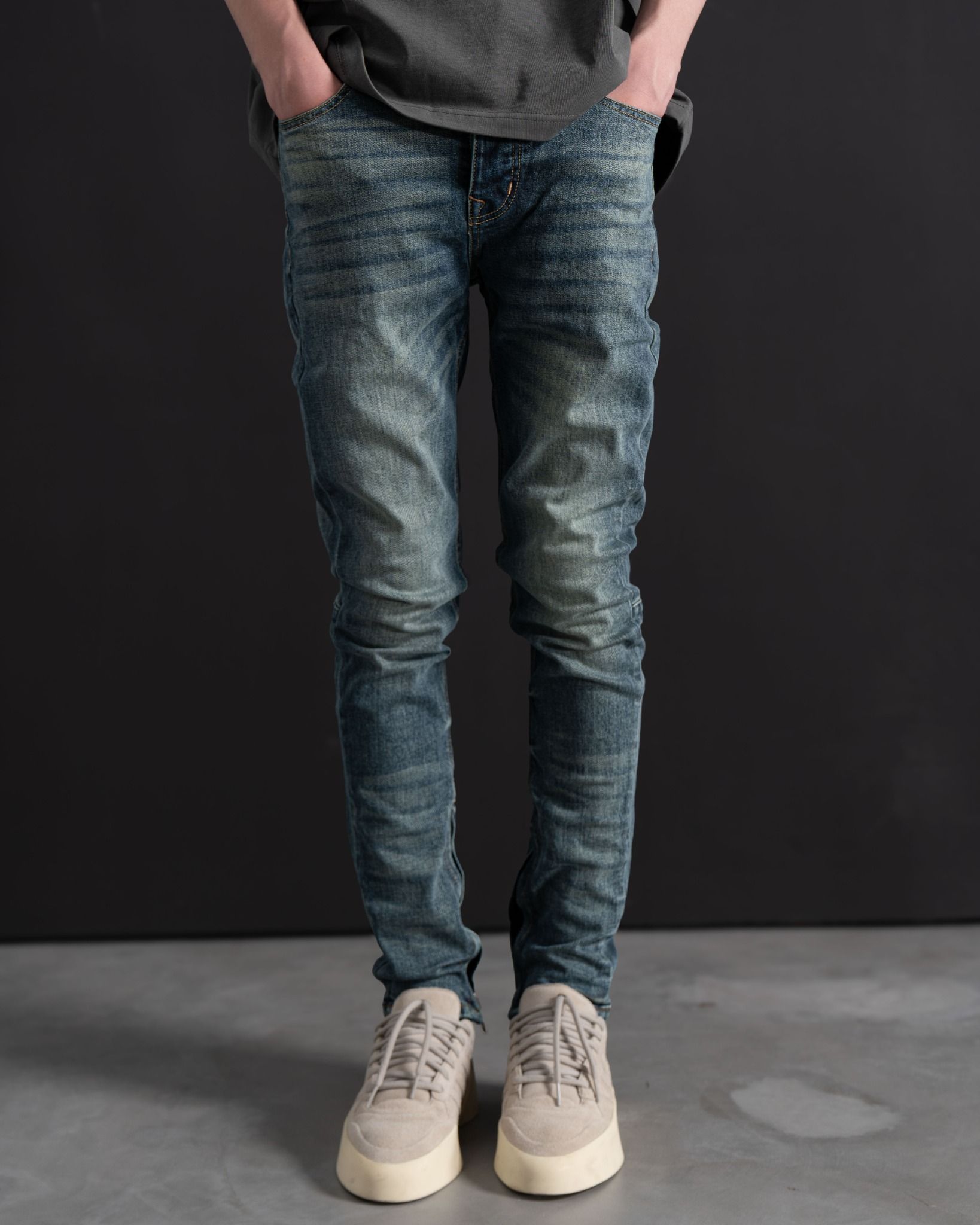SLIM-SKINNY ZIPPER JEAN - INDIGO