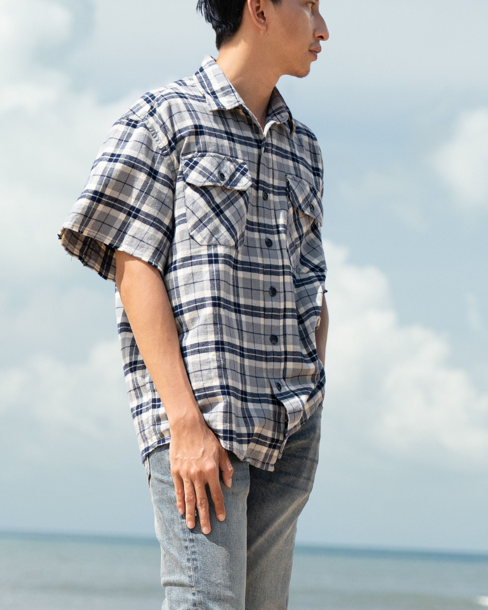 CUT OFF SHIRT - CHAMBRAY