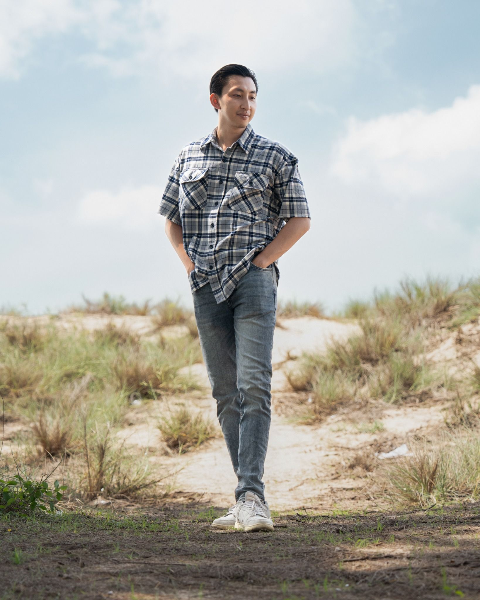 CUT OFF SHIRT - CHAMBRAY