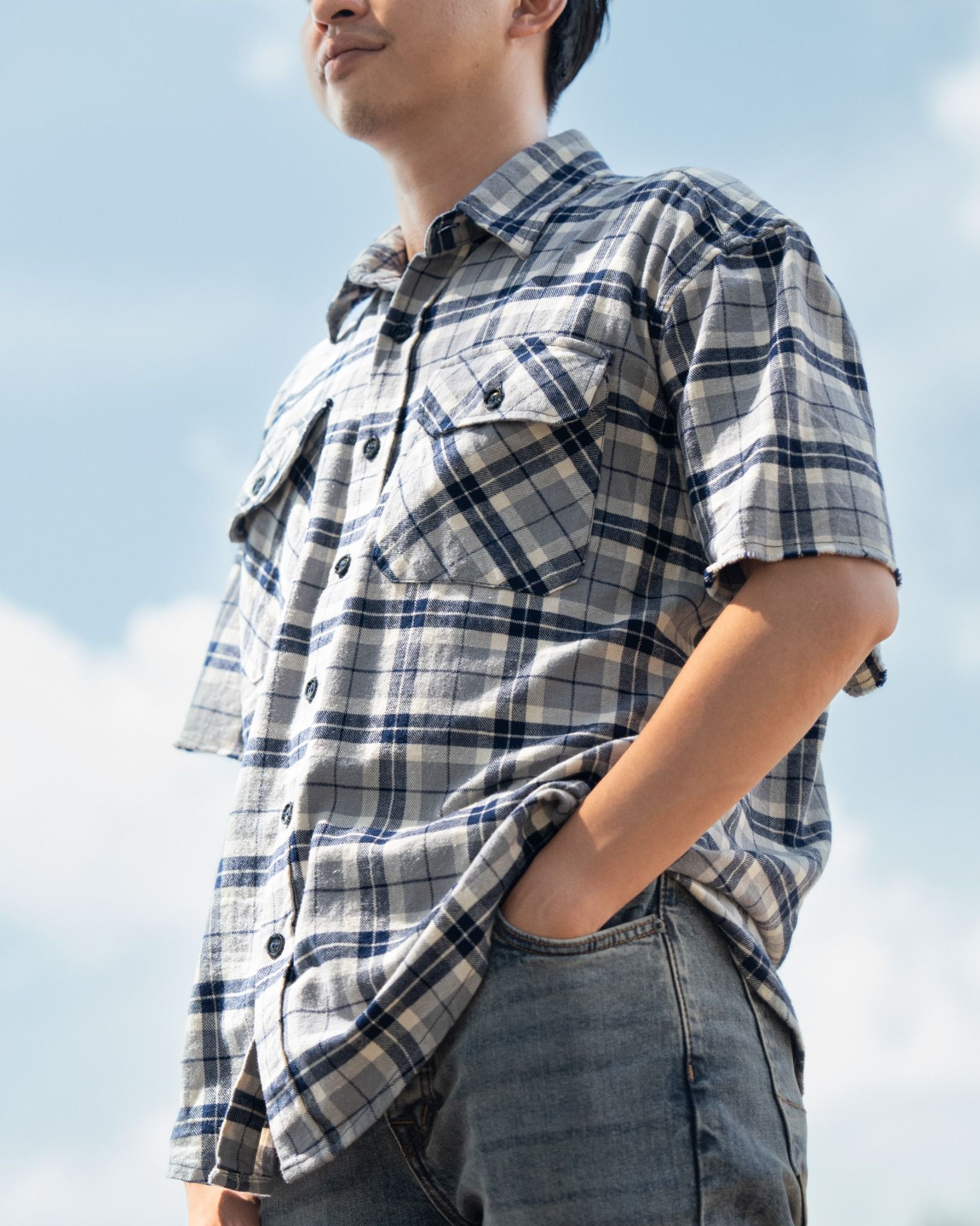 CUT OFF SHIRT - CHAMBRAY