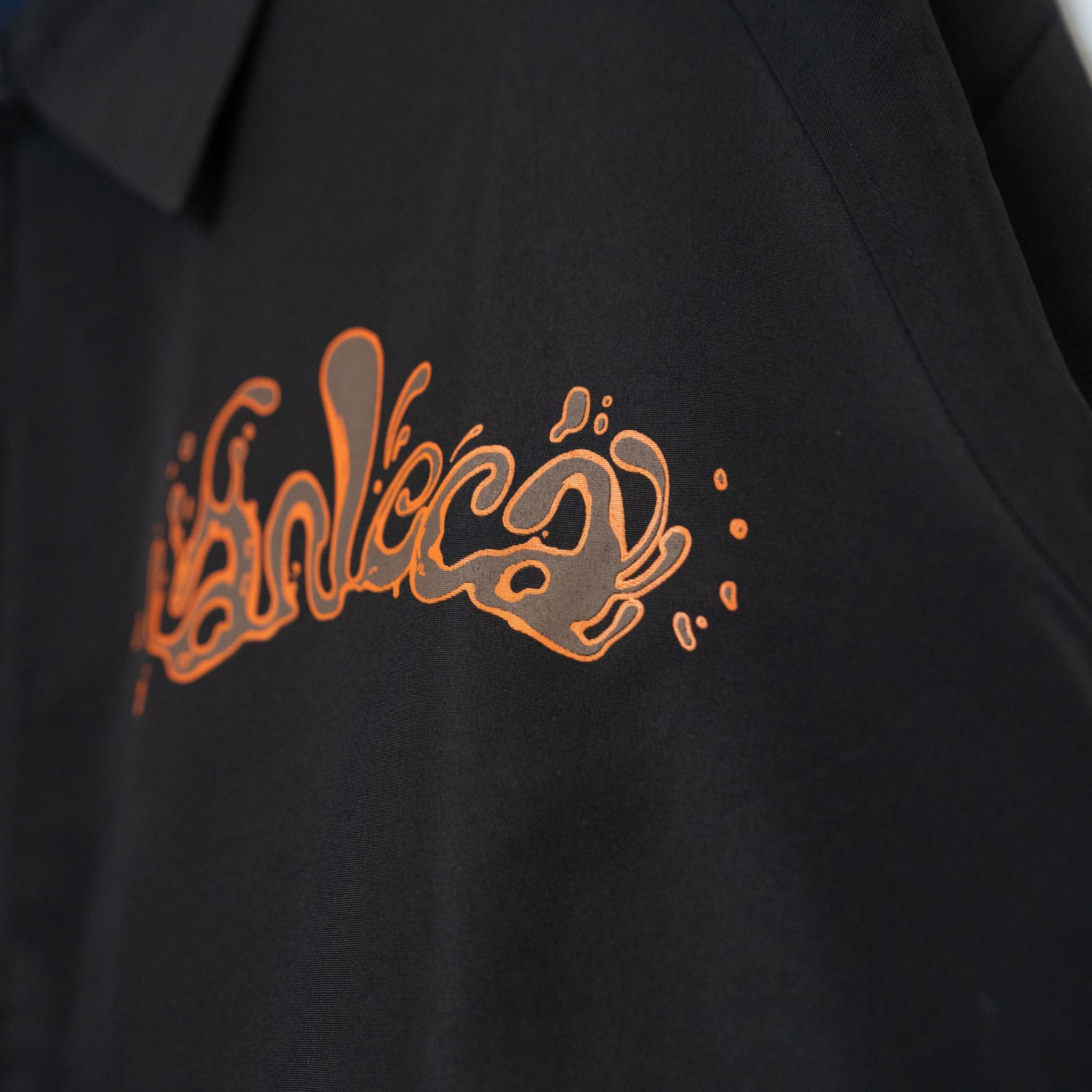 NYLON ZIPPER JACKET - BLACK BROWN LIQUID