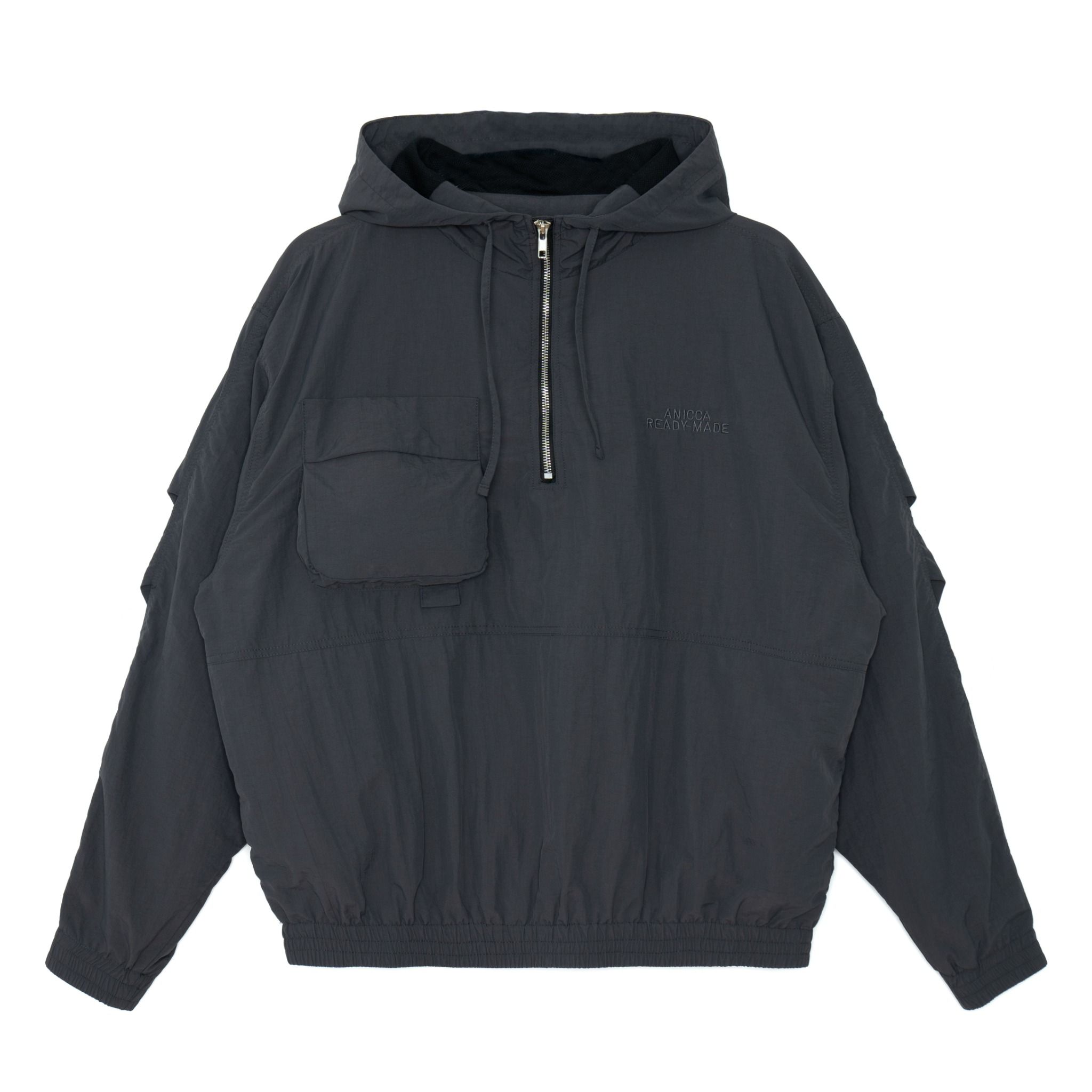 NYLON HALF ZIP JACKET - CLAY