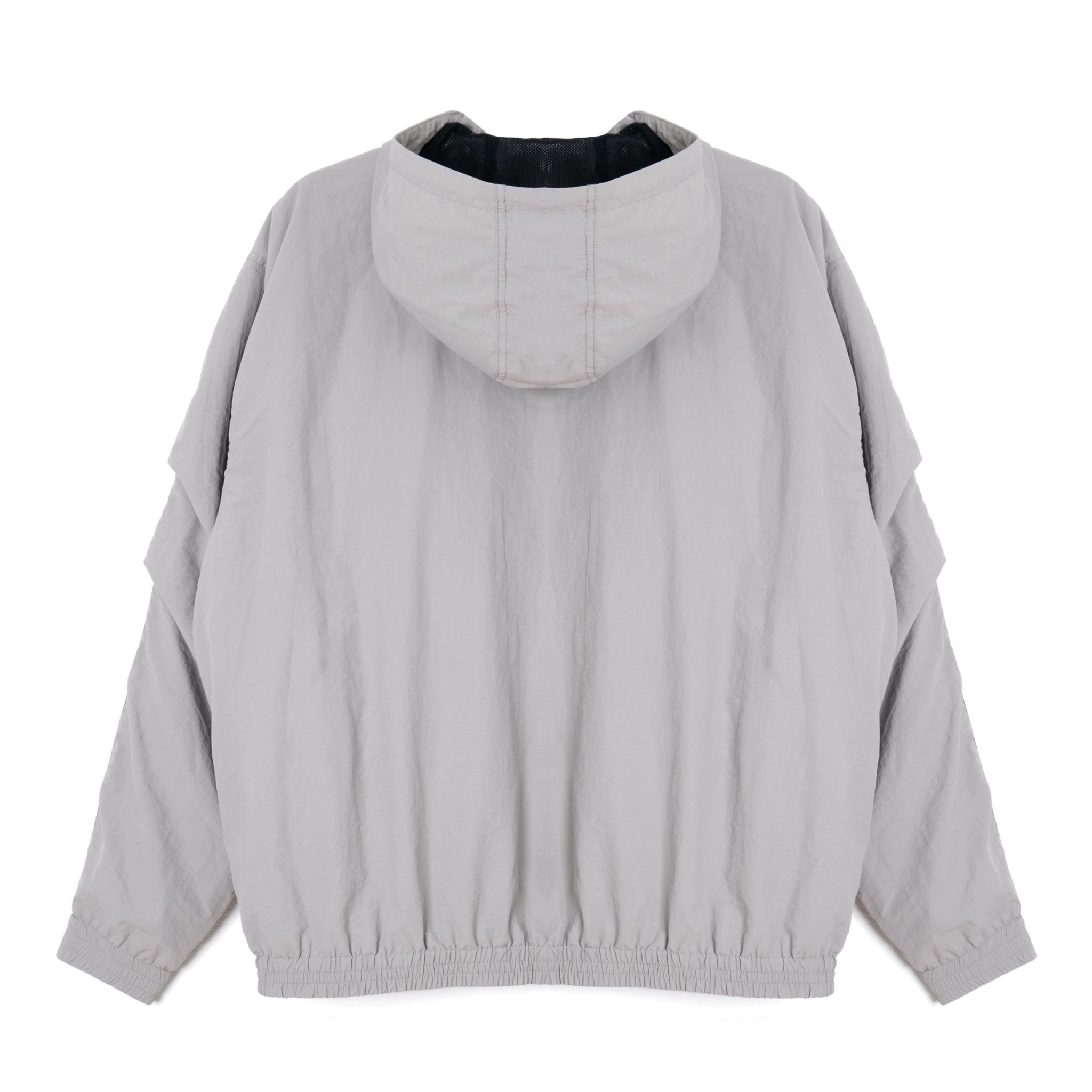 NYLON HALF ZIP JACKET - LIGHT GREY