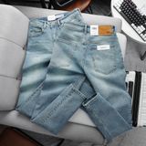 Quần Jean Nam ZARA XANH WAS CXZR004 Lót Viền Ống Form SlimFit Mềm Mịn Co Giãn Hàng Xịn Chính Hãng CÓ BIG SIZE