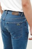 Quần Jean Nam LCST LC051 Màu Xanh Basic Denim Cúc Đồng Logo 2 mặt Form SlimFit Mềm Mịn Co Giãn Hàng Xuất Xịn Có Big Size