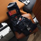 Quần Jean Nam Dáng Dài LV 511 PREMIUM Màu Navy Xanh Đá Form SlimFit Mềm Mịn Co Giãn Hàng Xuất Xịn Có Big Size
