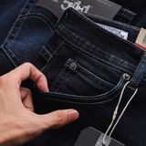 Quần Jean Nam Dáng Dài LV 511 PREMIUM Màu Navy Xanh Đá Form SlimFit Mềm Mịn Co Giãn Hàng Xuất Xịn Có Big Size