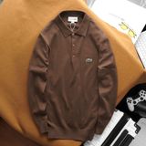 Áo Thun Nam Polo Len Tay Dài LCST Cá Xanh Trơn Basic Thu Đông Vải Len May Không Mối Nối Hàng Hiệu Hiếm Xin Có Big Size