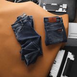 Quần Jean Nam BURBERRY BBR007 LONDON IN GREY Màu Xám Tiêu SlimFit Ôm Co Giãn Thoải Mái Logo Tag Da Hàng Xịn Chuẩn Hãng
