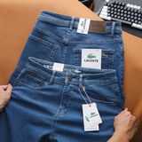 Quần Jean Nam LCST LC051 Màu Xanh Basic Denim Cúc Đồng Logo 2 mặt Form SlimFit Mềm Mịn Co Giãn Hàng Xuất Xịn Có Big Size