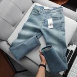 Quần Jean Nam ZARA XANH WAS CXZR004 Lót Viền Ống Form SlimFit Mềm Mịn Co Giãn Hàng Xịn Chính Hãng CÓ BIG SIZE
