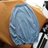 Áo Thun Nam Polo Len Tay Dài LCST Cá Xanh Trơn Basic Thu Đông Vải Len May Không Mối Nối Hàng Hiệu Hiếm Xin Có Big Size
