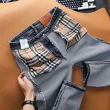 Quần Jean Nam BURBERRY BBR007 LONDON IN GREY Màu Xám Tiêu SlimFit Ôm Co Giãn Thoải Mái Logo Tag Da Hàng Xịn Chuẩn Hãng