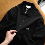 Áo Thun Nam Polo Len Tay Dài LCST Cá Xanh Trơn Basic Thu Đông Vải Len May Không Mối Nối Hàng Hiệu Hiếm Xin Có Big Size