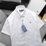 Áo Sơ Mi Nam Tay Ngắn Cộc Tay BASIC POLO RALPH LAUREN Cổ Sơ Mi Hàng Xuất Xịn Cao Cấp Form SlimFit Vải Gân Kim