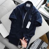Áo sơ mi nam ngắn tay CÓ TÚI LCST COTTON CỔ CÀI KHUY công nghệ kháng khuẩn thời trang văn phòng lịch lãm có big size
