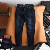 Quần Jean Nam Dáng Dài LV 511 PREMIUM Màu Navy Xanh Đá Form SlimFit Mềm Mịn Co Giãn Hàng Xuất Xịn Có Big Size