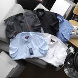 Áo Sơ Mi Nam Tay Ngắn Cộc Tay BASIC POLO RALPH LAUREN Cổ Sơ Mi Hàng Xuất Xịn Cao Cấp Form SlimFit Vải Gân Kim