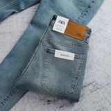 Quần Jean Nam ZARA XANH WAS CXZR004 Lót Viền Ống Form SlimFit Mềm Mịn Co Giãn Hàng Xịn Chính Hãng CÓ BIG SIZE
