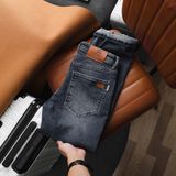 Quần Jean Nam BURBERRY BBR007 LONDON IN GREY Màu Xám Tiêu SlimFit Ôm Co Giãn Thoải Mái Logo Tag Da Hàng Xịn Chuẩn Hãng