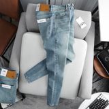 Quần Jean Nam ZARA XANH WAS CXZR004 Lót Viền Ống Form SlimFit Mềm Mịn Co Giãn Hàng Xịn Chính Hãng CÓ BIG SIZE