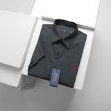 Áo Sơ Mi Nam Tay Ngắn Cộc Tay BASIC POLO RALPH LAUREN Cổ Sơ Mi Hàng Xuất Xịn Cao Cấp Form SlimFit Vải Gân Kim
