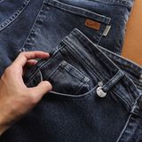 Quần Jean Nam BURBERRY BBR007 LONDON IN GREY Màu Xám Tiêu SlimFit Ôm Co Giãn Thoải Mái Logo Tag Da Hàng Xịn Chuẩn Hãng