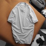 Áo Thun Nam Cổ Tròn, Áo Phông VIỀN CHỮ LOGO SAU CỔ LCST FRANCE LIMITED Logo Cá Thêu Hàng Xuất Xịn Hãng CÓ BIG SIZE