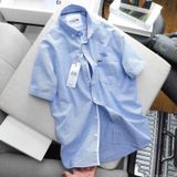 Áo sơ mi nam ngắn tay CÓ TÚI LCST COTTON CỔ CÀI KHUY công nghệ kháng khuẩn thời trang văn phòng lịch lãm có big size