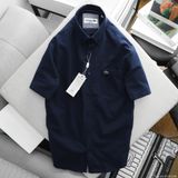Áo sơ mi nam ngắn tay CÓ TÚI LCST COTTON CỔ CÀI KHUY công nghệ kháng khuẩn thời trang văn phòng lịch lãm có big size