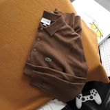 Áo Thun Nam Polo Len Tay Dài LCST Cá Xanh Trơn Basic Thu Đông Vải Len May Không Mối Nối Hàng Hiệu Hiếm Xin Có Big Size