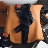 Quần Jean Nam Dáng Dài LV 511 PREMIUM Màu Navy Xanh Đá Form SlimFit Mềm Mịn Co Giãn Hàng Xuất Xịn Có Big Size