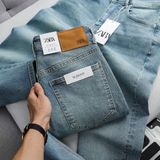 Quần Jean Nam ZARA XANH WAS CXZR004 Lót Viền Ống Form SlimFit Mềm Mịn Co Giãn Hàng Xịn Chính Hãng CÓ BIG SIZE