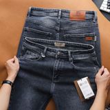 Quần Jean Nam BURBERRY BBR007 LONDON IN GREY Màu Xám Tiêu SlimFit Ôm Co Giãn Thoải Mái Logo Tag Da Hàng Xịn Chuẩn Hãng