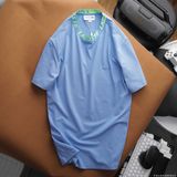 Áo Thun Nam Cổ Tròn, Áo Phông VIỀN CHỮ LOGO SAU CỔ LCST FRANCE LIMITED Logo Cá Thêu Hàng Xuất Xịn Hãng CÓ BIG SIZE