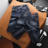 Quần Jean Nam BURBERRY BBR007 LONDON IN GREY Màu Xám Tiêu SlimFit Ôm Co Giãn Thoải Mái Logo Tag Da Hàng Xịn Chuẩn Hãng