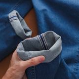 Quần Jean Nam LCST LC051 Màu Xanh Basic Denim Cúc Đồng Logo 2 mặt Form SlimFit Mềm Mịn Co Giãn Hàng Xuất Xịn Có Big Size