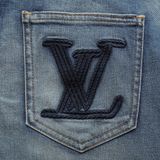 Quần Jean Nam Cao Cấp LV VUITTON LOGO TÚI Màu Xanh Basic Form SlimFit Mềm Mịn Siêu Co Giãn Hàng Xuất Xịn Có Big Size