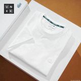 Áo Thun Phông Nam Cổ Tròn Logo Cùng Màu LCST VIỀN CỔ XANH FRANCE LIMITED Hàng Xuất Xịn có big size
