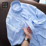 Áo sơ mi tay dài Không Túi GIẤU NÚT LCST LOGO THÊU VẢI COTTON LỤA HIẾM 6 MÀU siêu sang Hàng xịn Cao Cấp